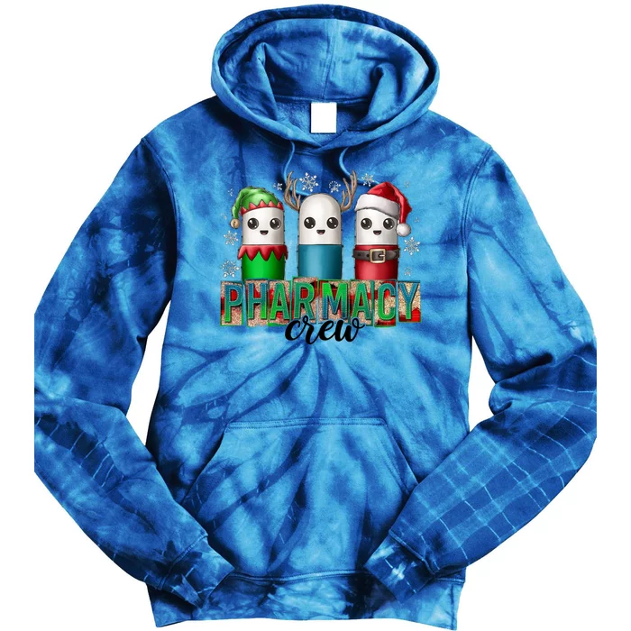 Pharmacy Crew Pharmacy Pill Merry Christmas Nurse Lover Cool Gift Tie Dye Hoodie