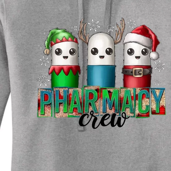 Pharmacy Crew Pharmacy Pill Merry Christmas Nurse Lover Cool Gift Women's Pullover Hoodie