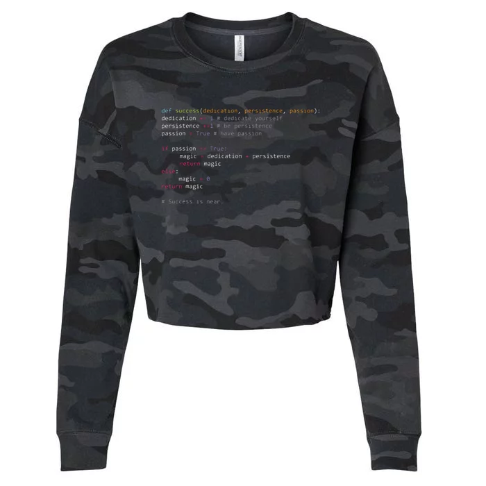 Python Code Programming Syntax Computer Geek Cropped Pullover Crew