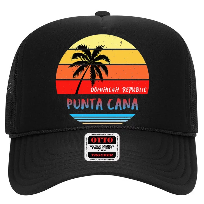 Punta Cana Punta Cana Dominican Republic High Crown Mesh Trucker Hat