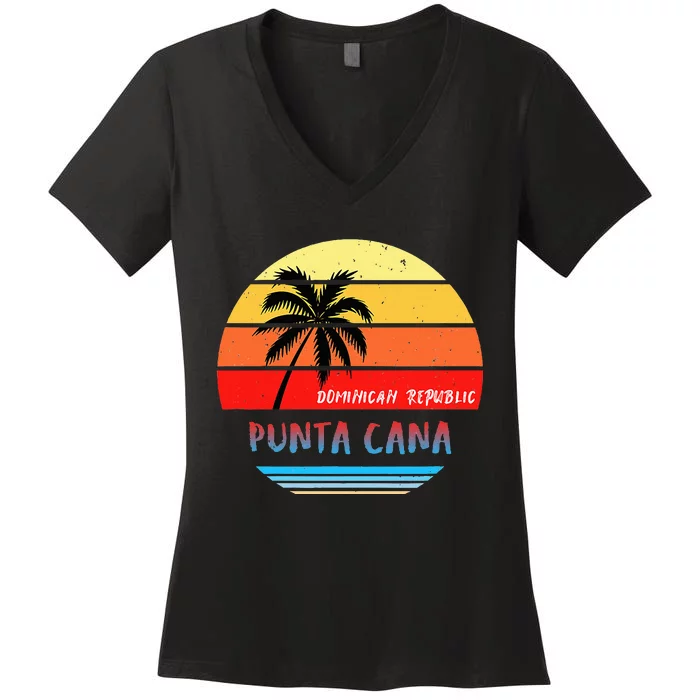 Punta Cana Punta Cana Dominican Republic Women's V-Neck T-Shirt