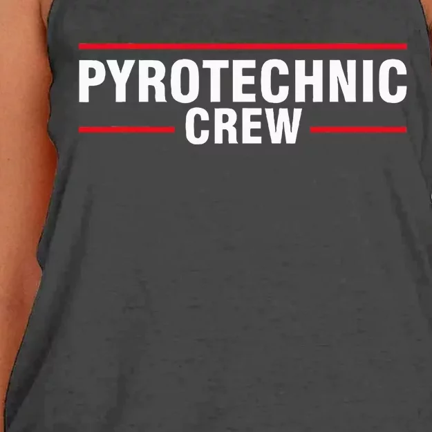 Pyrotechnic Crew Pyro Pyromaniac Fireworks Pyrotechnician Women's Knotted Racerback Tank