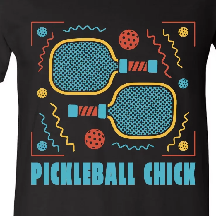 Pickleball Chick V-Neck T-Shirt