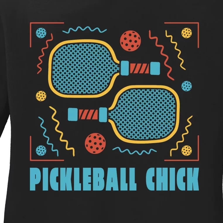 Pickleball Chick Ladies Long Sleeve Shirt