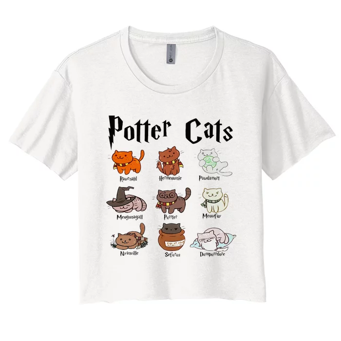 Potter Cats Women's Crop Top Tee