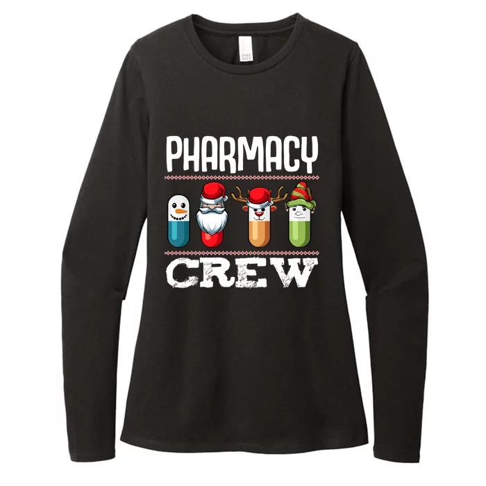 Pharmacy Crew Pills Christmas Pharmacist Medicine Funny Gift Womens CVC Long Sleeve Shirt