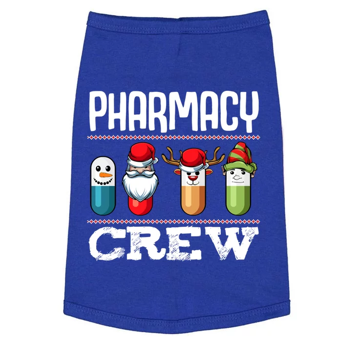 Pharmacy Crew Pills Christmas Pharmacist Medicine Funny Gift Doggie Tank