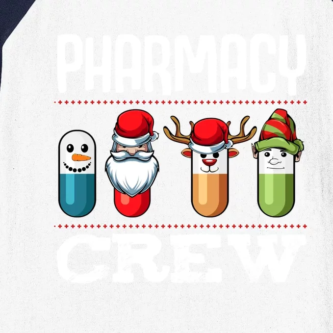 Pharmacy Crew Pills Christmas Pharmacist Medicine Funny Gift Baseball Sleeve Shirt