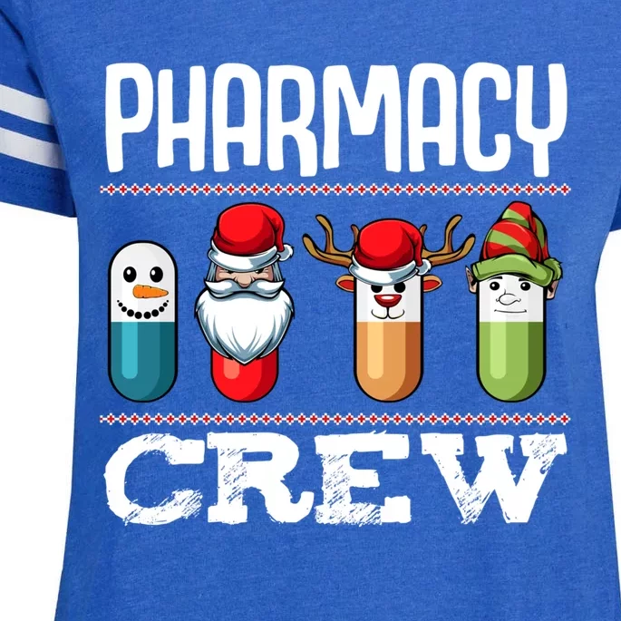 Pharmacy Crew Pills Christmas Pharmacist Medicine Funny Gift Enza Ladies Jersey Football T-Shirt