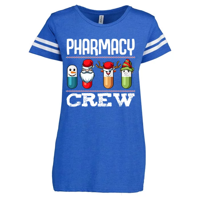 Pharmacy Crew Pills Christmas Pharmacist Medicine Funny Gift Enza Ladies Jersey Football T-Shirt