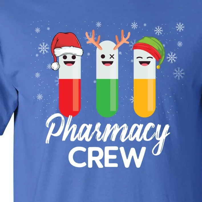 Pharmacy Crew Pills Merry Christmas Santa Funny Pharmacist Gift Tall T-Shirt