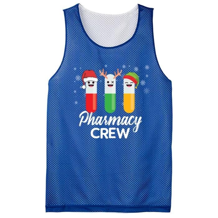 Pharmacy Crew Pills Merry Christmas Santa Funny Pharmacist Gift Mesh Reversible Basketball Jersey Tank