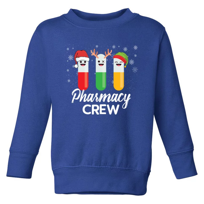 Pharmacy Crew Pills Merry Christmas Santa Funny Pharmacist Gift Toddler Sweatshirt