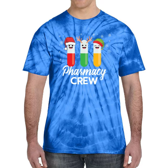 Pharmacy Crew Pills Merry Christmas Santa Funny Pharmacist Gift Tie-Dye T-Shirt