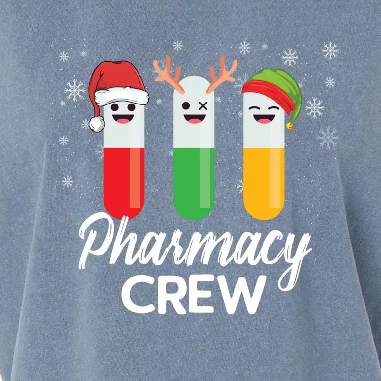 Pharmacy Crew Pills Merry Christmas Santa Funny Pharmacist Gift Garment-Dyed Women's Muscle Tee