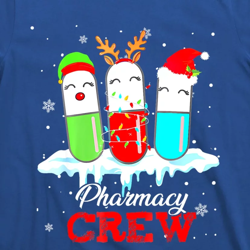 Pharmacy Crew Pills Reindeer Santa Claus Lights Christmas Meaningful Gift T-Shirt