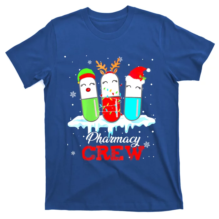 Pharmacy Crew Pills Reindeer Santa Claus Lights Christmas Meaningful Gift T-Shirt