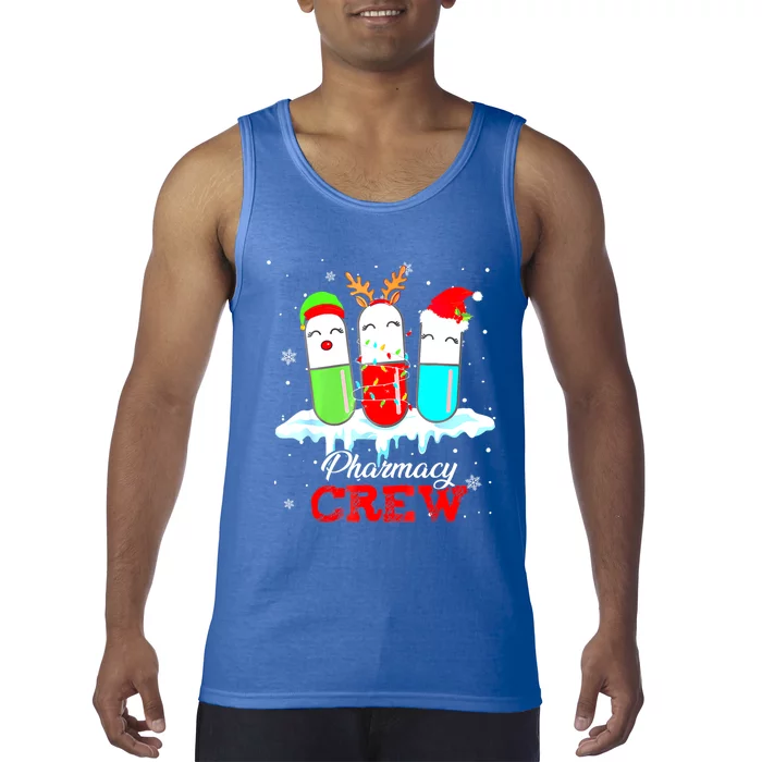 Pharmacy Crew Pills Reindeer Santa Claus Lights Christmas Meaningful Gift Tank Top