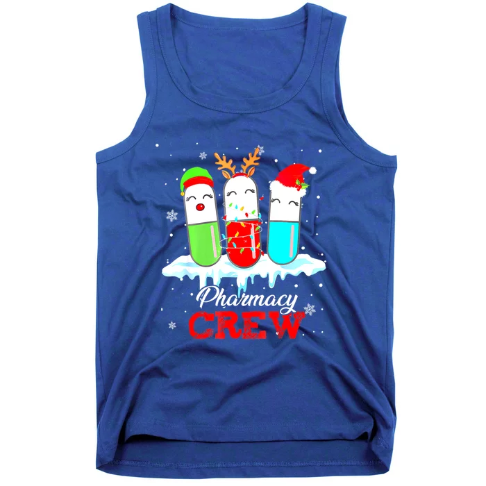 Pharmacy Crew Pills Reindeer Santa Claus Lights Christmas Meaningful Gift Tank Top