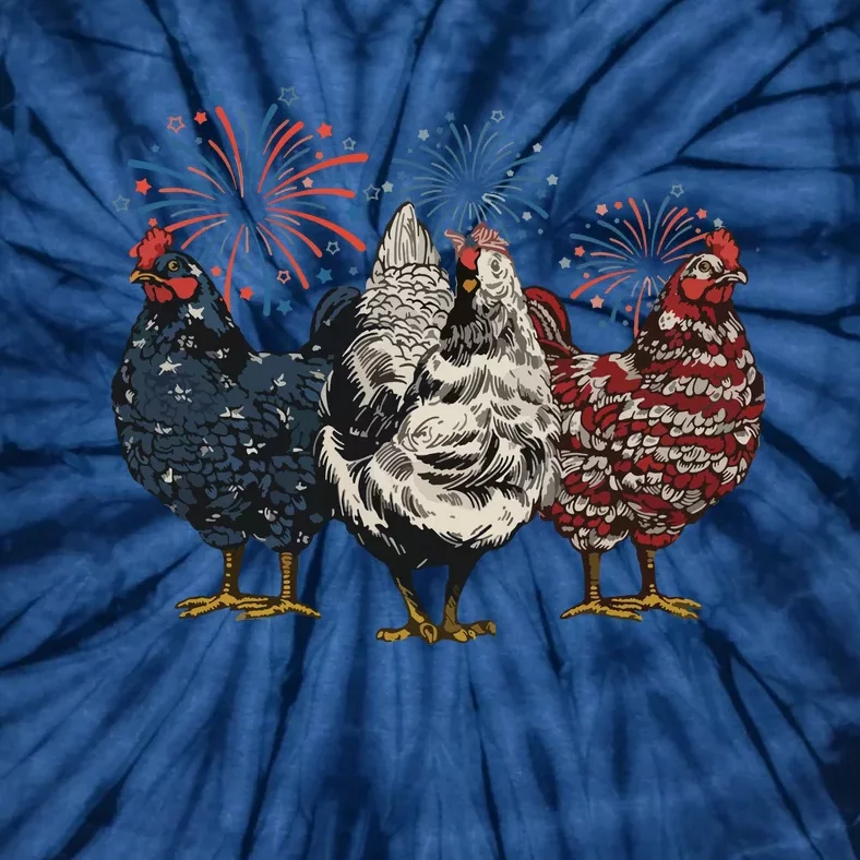 Patriotic Chicken Tie-Dye T-Shirt