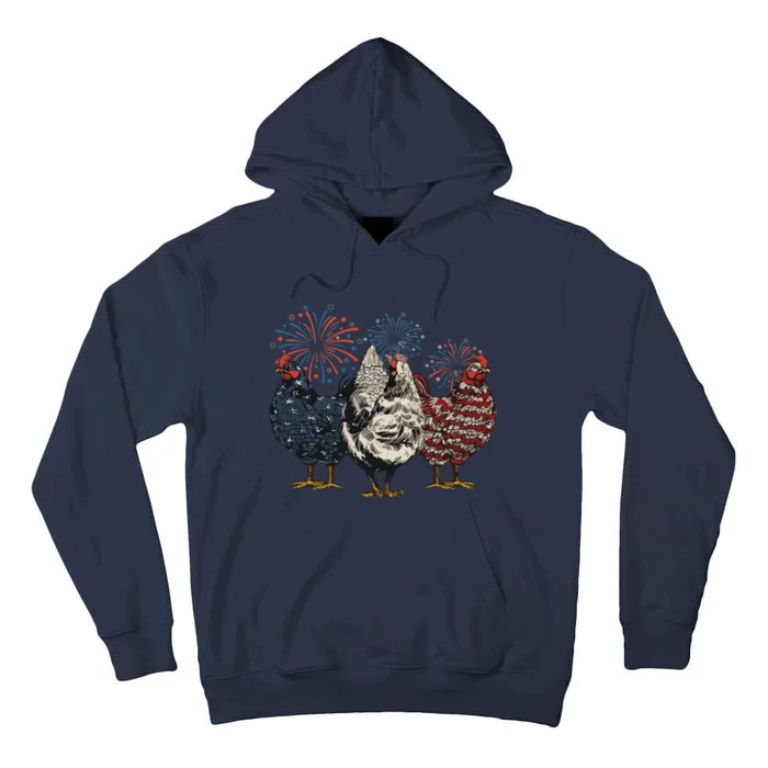 Patriotic Chicken Tall Hoodie