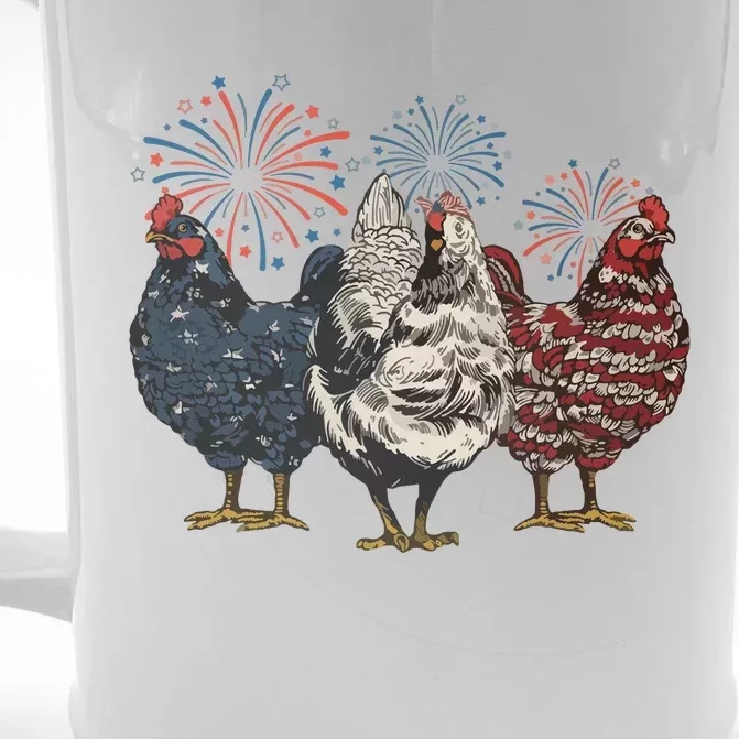 Patriotic Chicken Front & Back Beer Stein