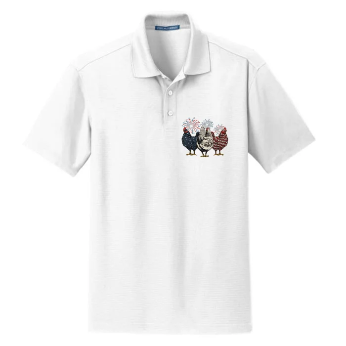 Patriotic Chicken Dry Zone Grid Performance Polo