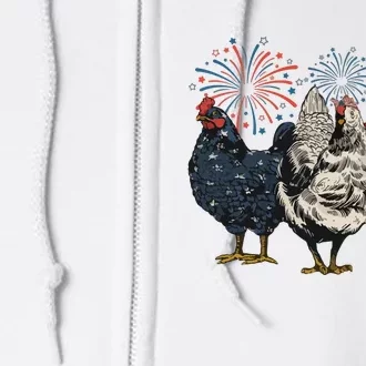 Patriotic Chicken Full Zip Hoodie