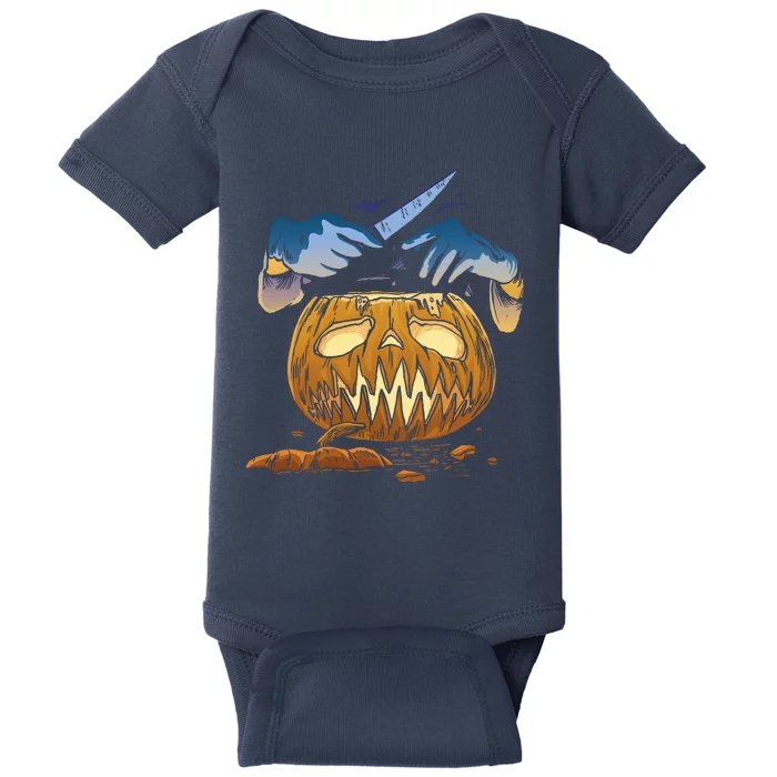 Pumpkin Carving Baby Bodysuit