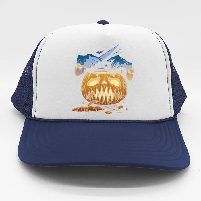 Pumpkin Carving Trucker Hat