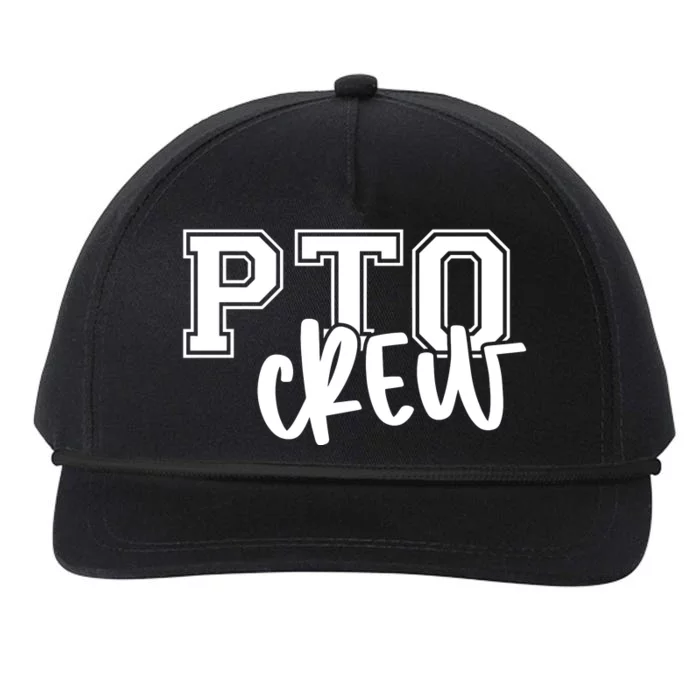 Pto Crew Parent Teacher Organization Snapback Five-Panel Rope Hat