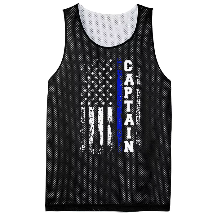 Police Captain Police Rank Captain Gift Mesh Reversible Basketball Jersey Tank