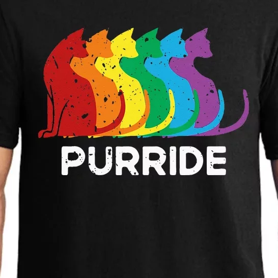 Purride Cat Pride Ally LGBT Community Rainbow Pride Pajama Set