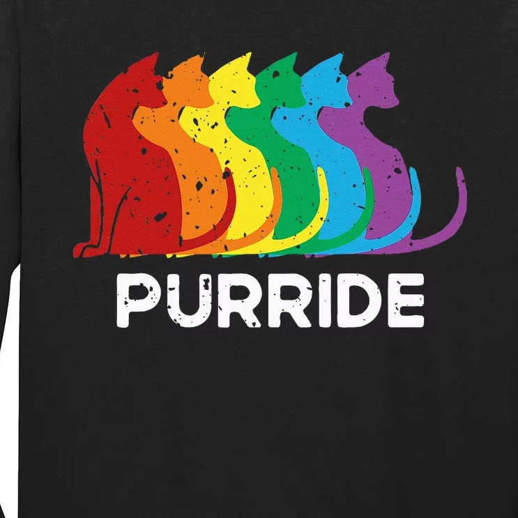 Purride Cat Pride Ally LGBT Community Rainbow Pride Tall Long Sleeve T-Shirt