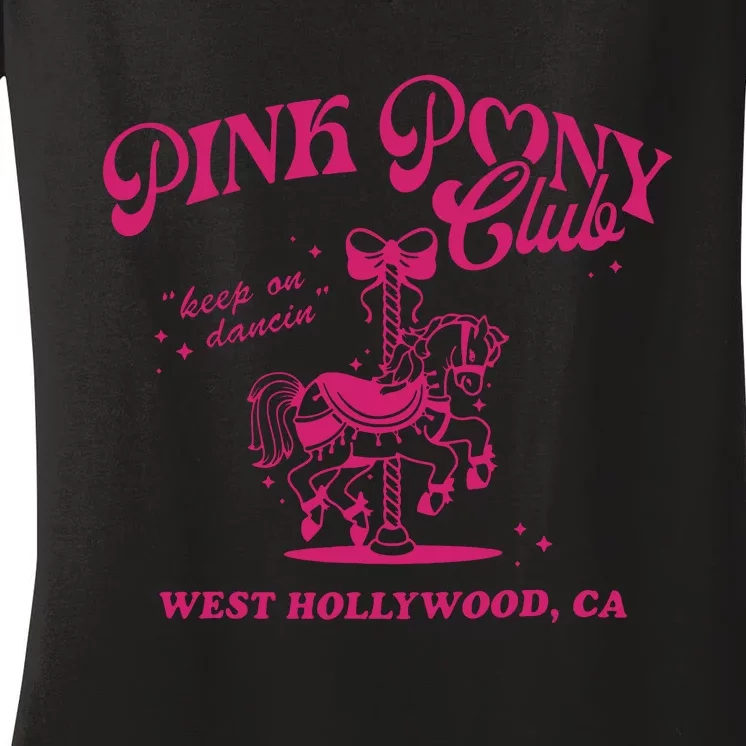 Pony Club Princess Midwest Cowgirl Lesbian Sapphic Women's V-Neck T-Shirt