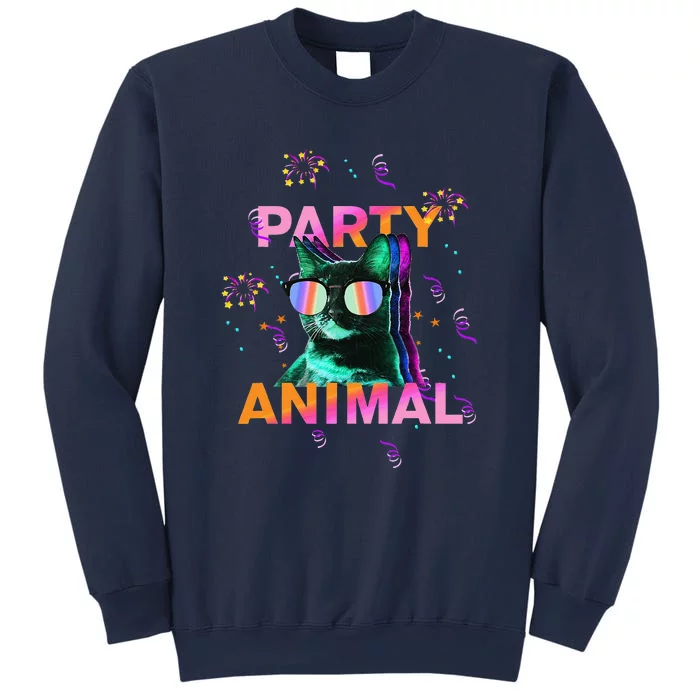 Party Cat Party Animal Colorful Funny Cat Lover Sweatshirt