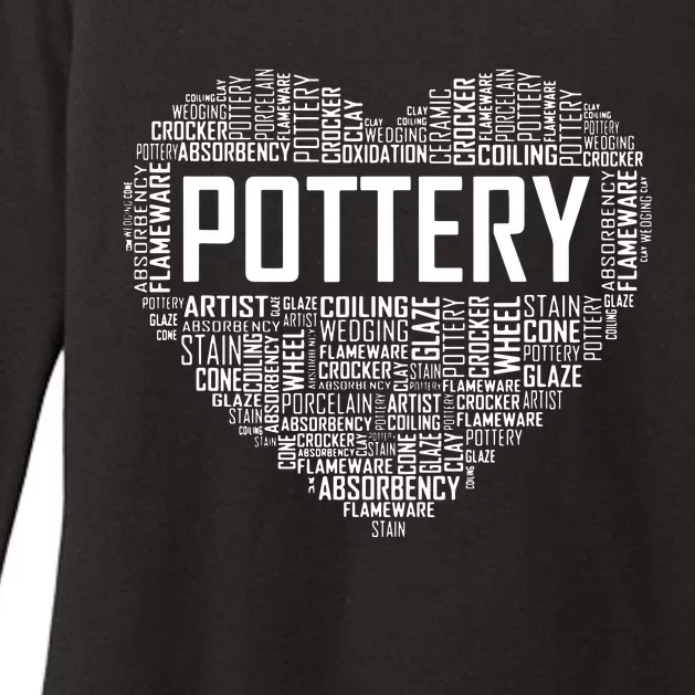 Proud Clay Pottery Heart For Ceramic Artist Womens CVC Long Sleeve Shirt