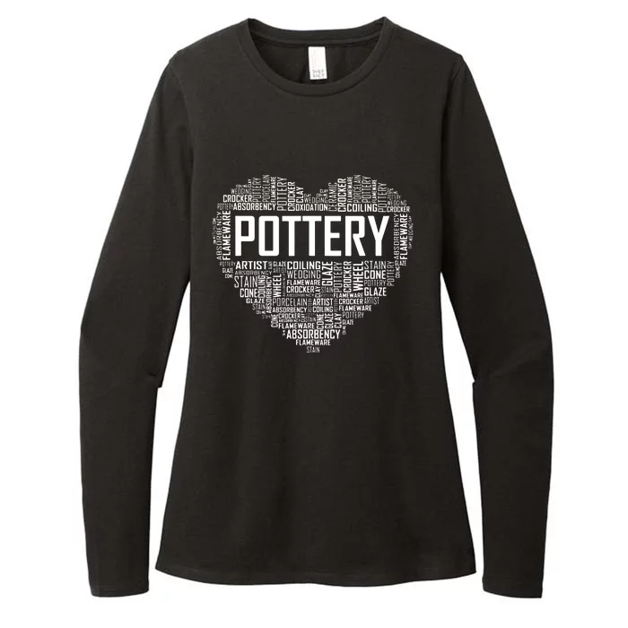 Proud Clay Pottery Heart For Ceramic Artist Womens CVC Long Sleeve Shirt