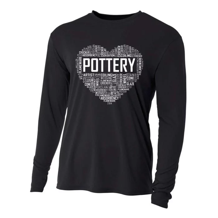 Proud Clay Pottery Heart For Ceramic Artist Cooling Performance Long Sleeve Crew