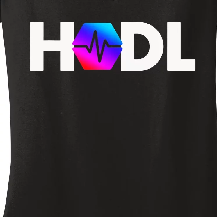 Pulse Chain PLS Hodl Cryptocurrency Crypto Trader Gift Women's V-Neck T-Shirt