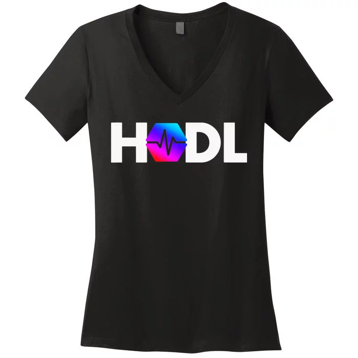 Pulse Chain PLS Hodl Cryptocurrency Crypto Trader Gift Women's V-Neck T-Shirt