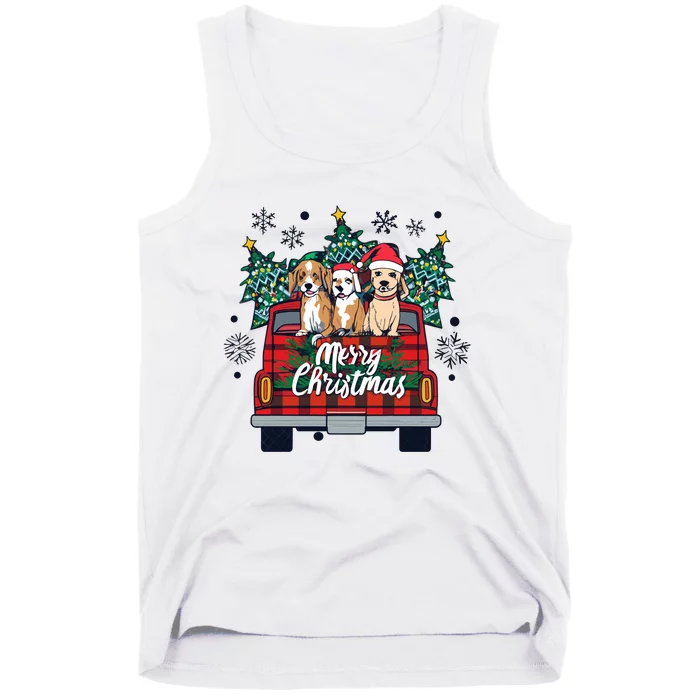 Puppies Christmas Tank Top