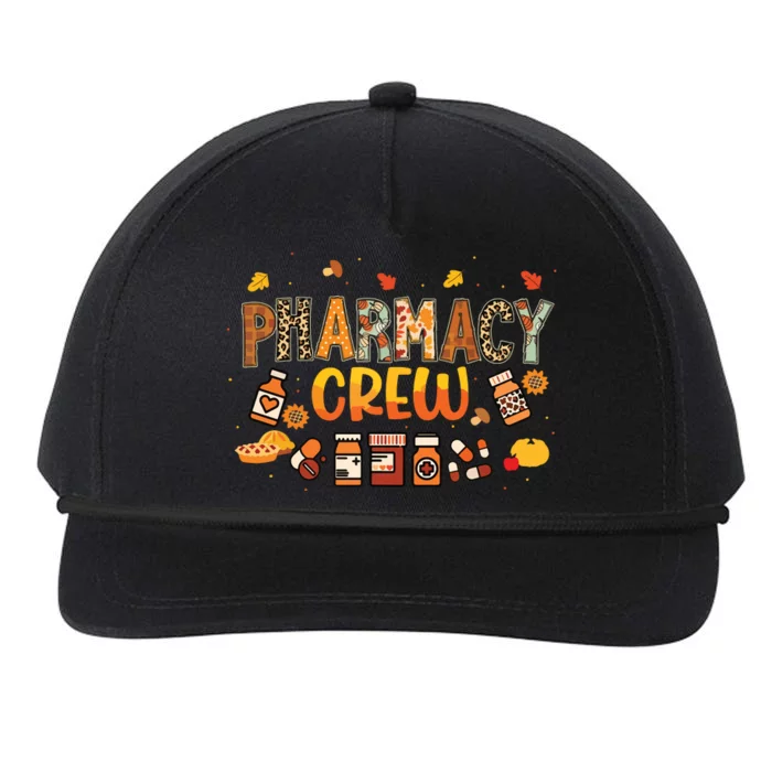 Pharmacy Crew Pharmacist Squad Autumn Fall Leaves Pumpkin Snapback Five-Panel Rope Hat