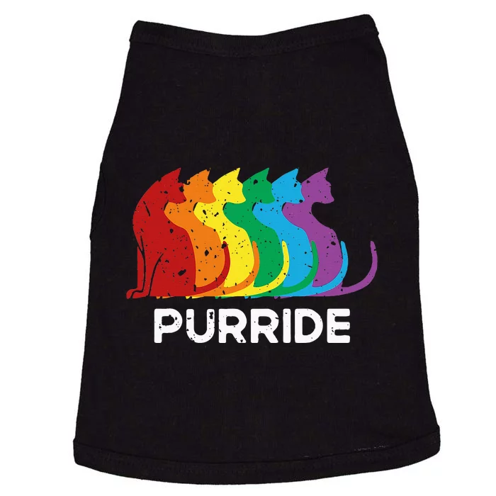 Purride Cat Pride Ally Lgbt Community Rainbow Pride Doggie Tank