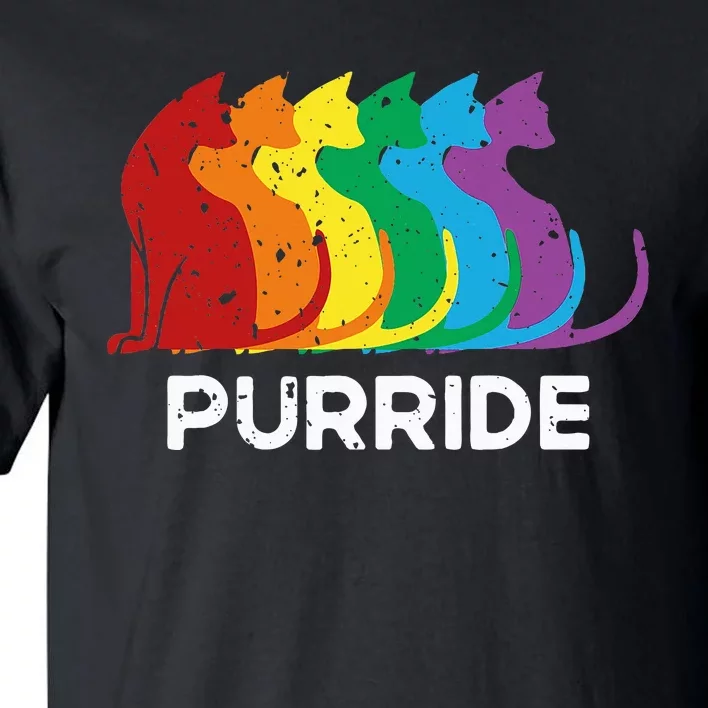 Purride Cat Pride Ally Lgbt Community Rainbow Pride Tall T-Shirt