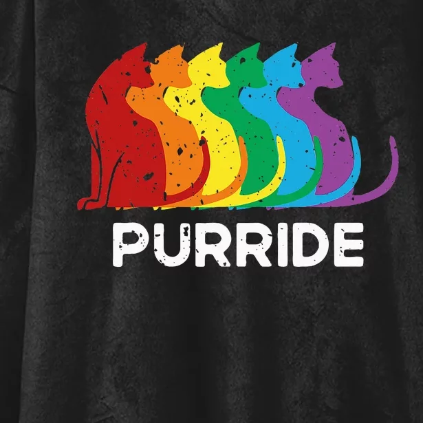 Purride Cat Pride Ally Lgbt Community Rainbow Pride Hooded Wearable Blanket