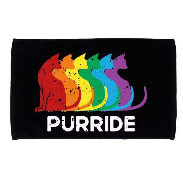 Purride Cat Pride Ally Lgbt Community Rainbow Pride Microfiber Hand Towel