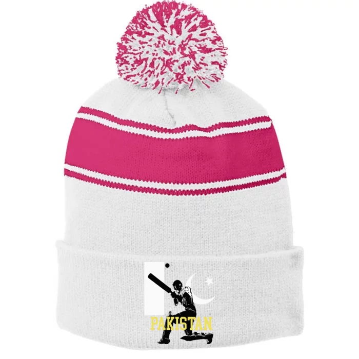 Pakistan Cricket Pakistani Cricket Stripe Pom Pom Beanie