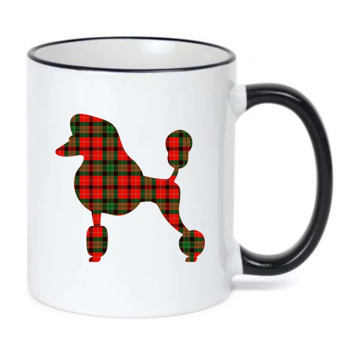 Poodle Christmas Poodle Mom Tartan Holiday Meaningful Gift Black Color Changing Mug