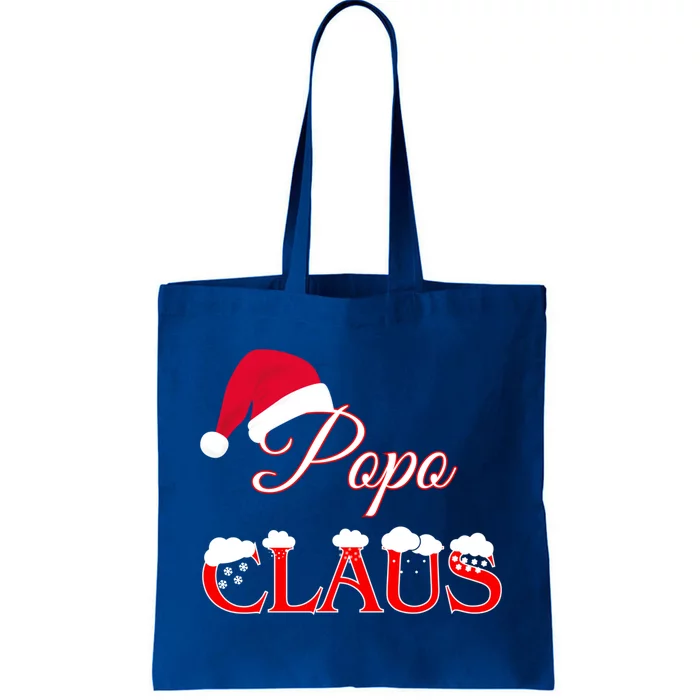 Popo Claus Pop Papa Daddy Grandpa Jingle Santa Bells Novelty Gift Tote Bag